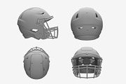 Football Helmet Mockup, an Object 3D Model by Loudoun Design Co. (Thumbnail 2 of 2)
