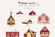 Winter story-watercolor Christmas, a Seasonal Illustration by Pamyatka Shop (Thumbnail 23 of 27)