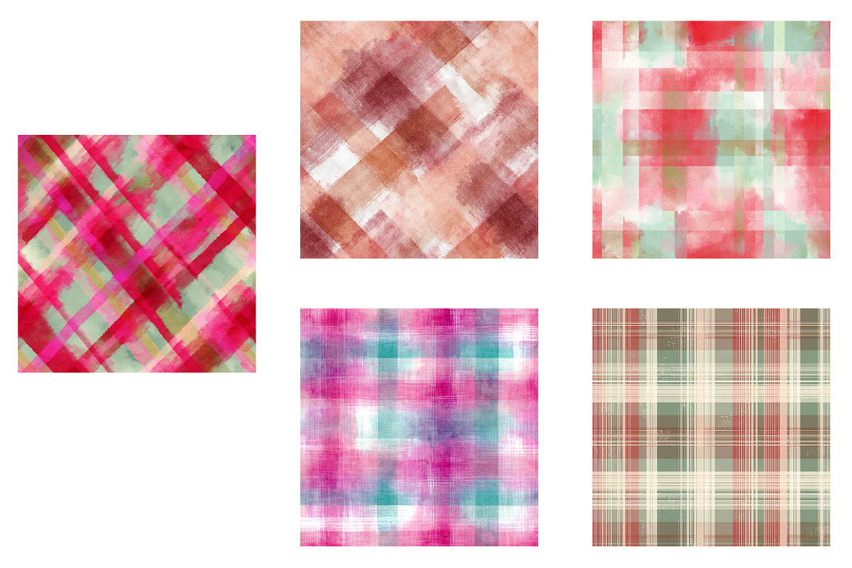 Gingham Plaid Digital Paper, an Illustration by Designworld (Photo 4 of 6)