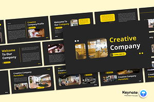 Creative Company - Keynote Template, a Presentation Template by Iqsiart Studio