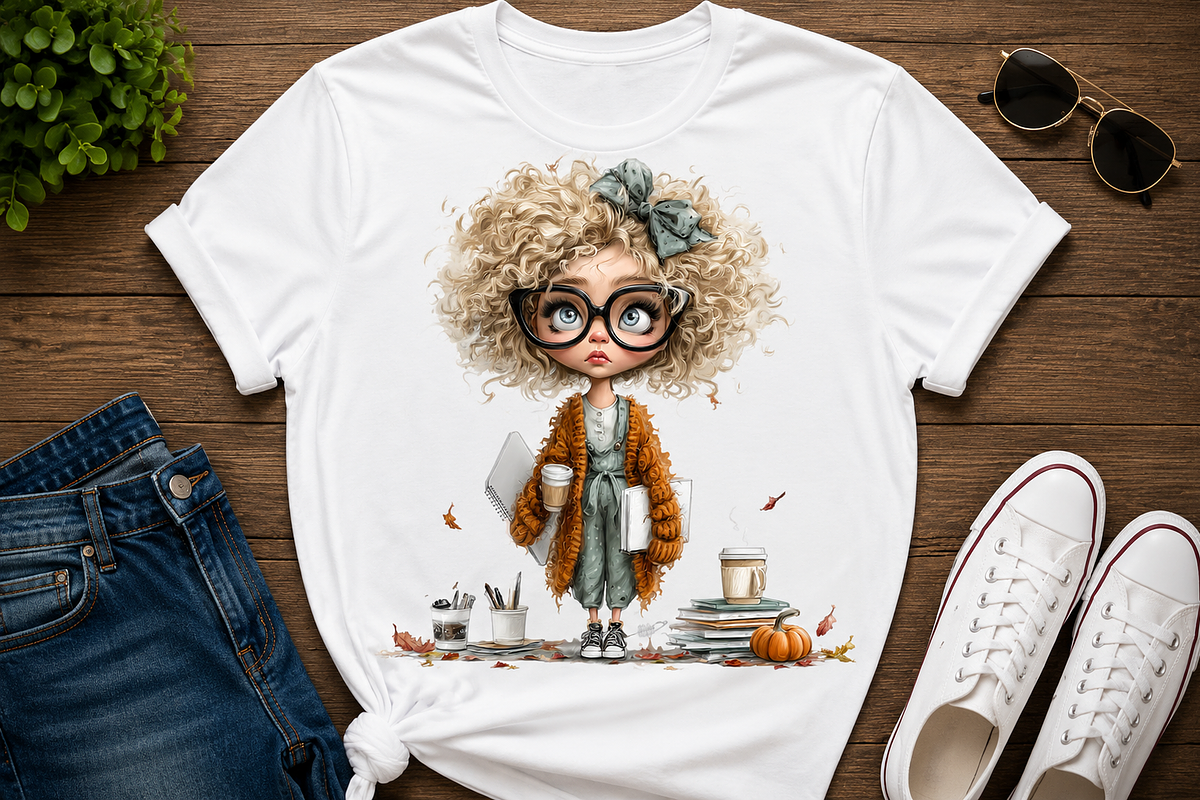 Halloween Office Girl Clipart Bundle, a Seasonal Illustration by CreationArt (Photo 4 of 7)