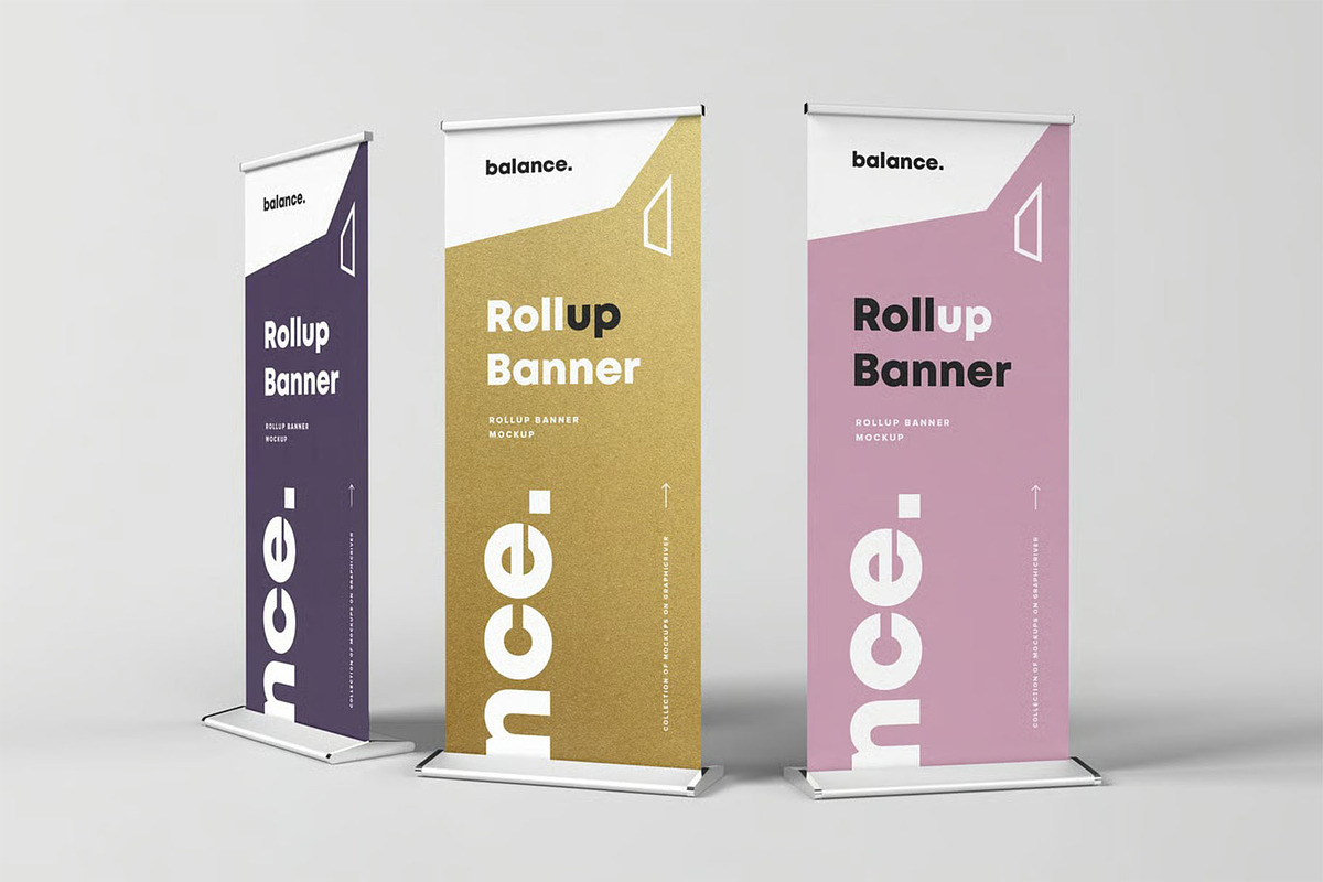 Roll Up Banner Mock-up, an Advertising Mockup by zippypixelstudio (Photo 2 of 9)