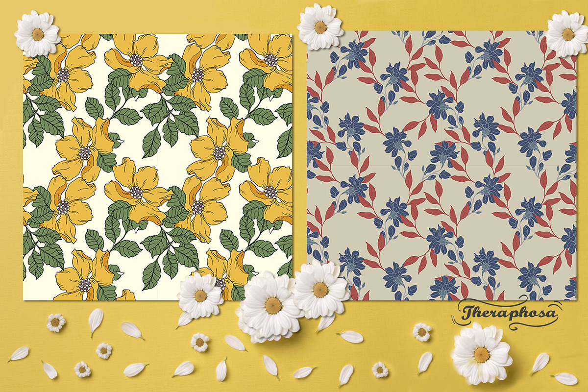 20JPG/EPS Tropical floral pattern, a Pattern Graphic by Theraphosath (Photo 12 of 21)
