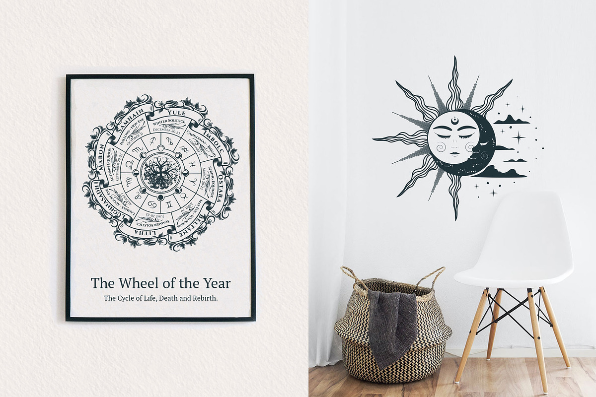Zodiac Wheel & Wheel of the Year, a Decorative Illustration by KirillsWorkshop (Photo 8 of 9)