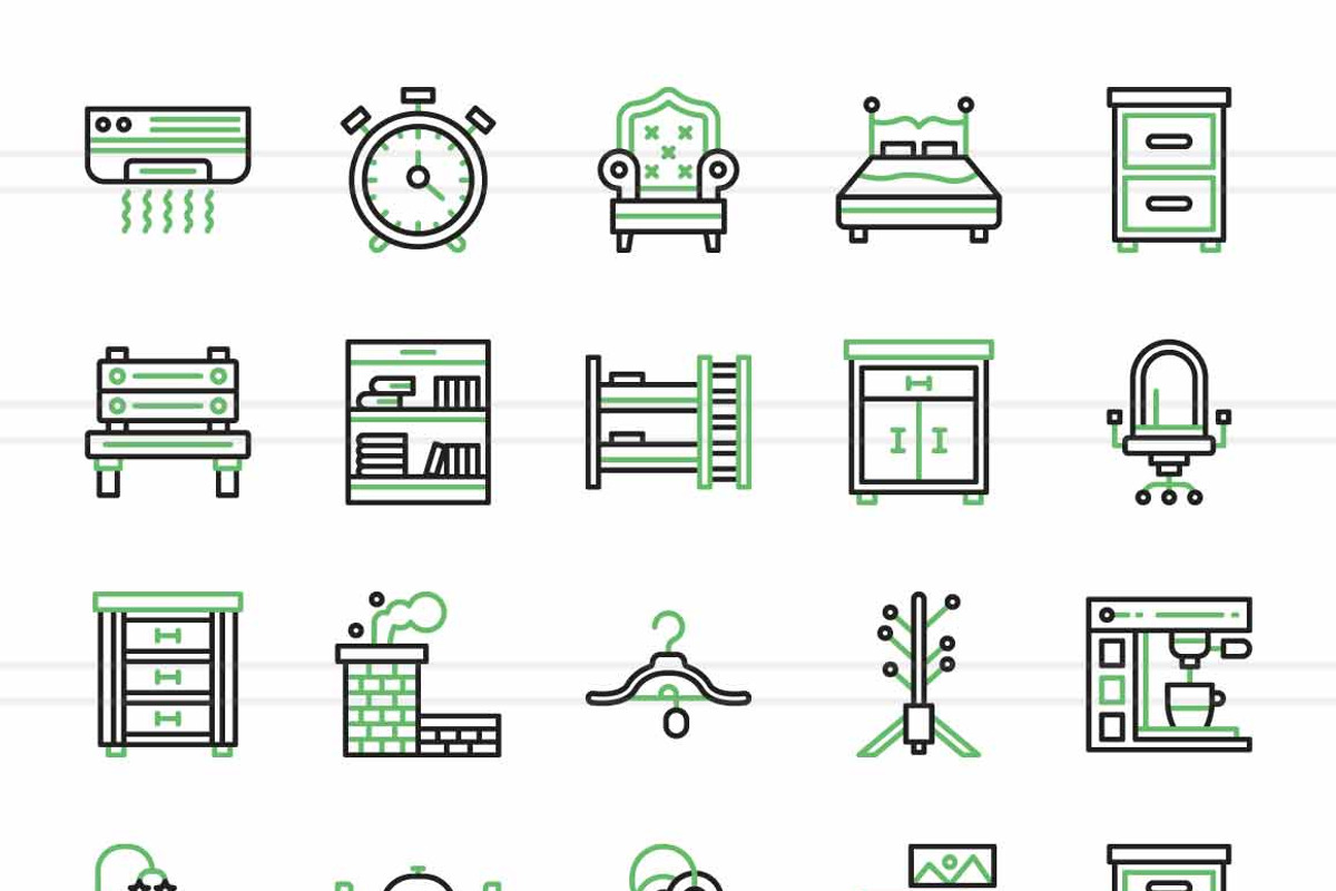 Furniture & Household Green & Black, an Icon by IconBunny (Photo 2 of 2)