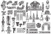 Vintage Architecture Design Elements, an Illustration by Vertigo Creative Products (Thumbnail 7 of 8)