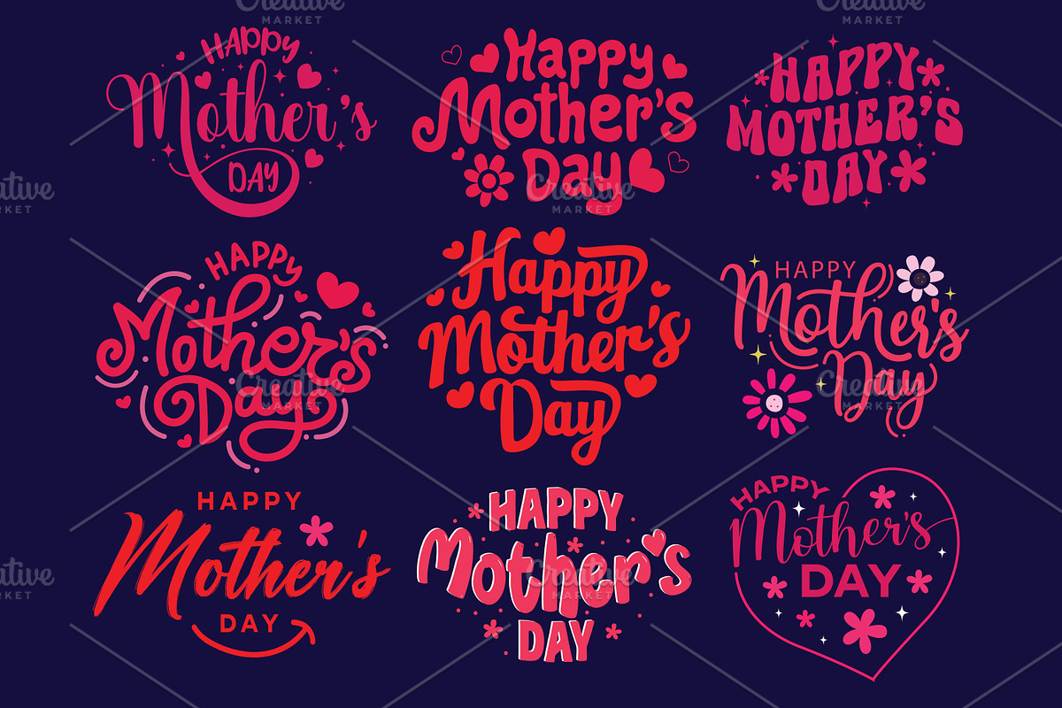 Happy Mother's Day SVG Bundle, a Wallpaper Graphic by ashek (Photo 2 of 3)