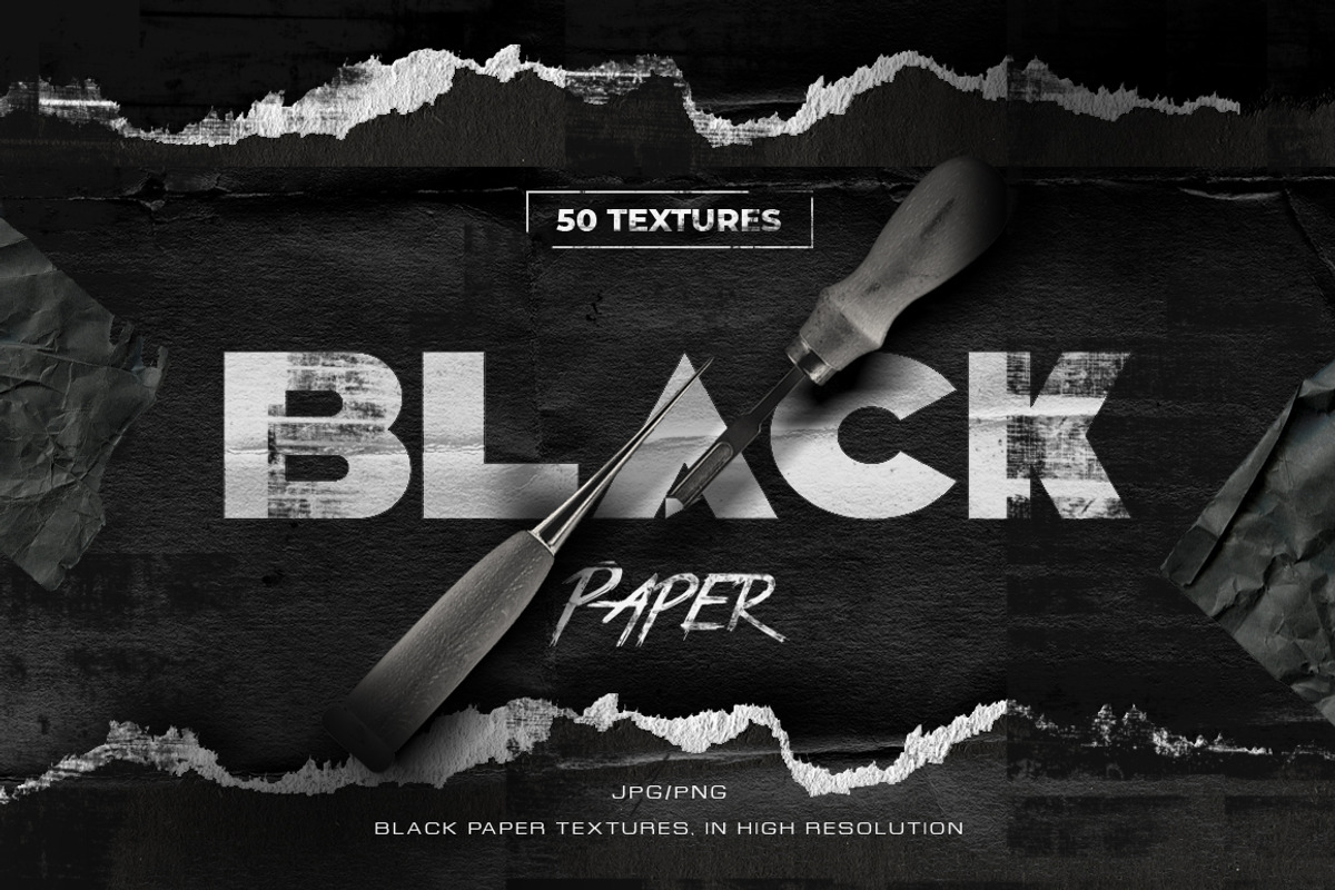 Black paper textures, a Texture Graphic by Retro Machine (Photo 1 of 6)