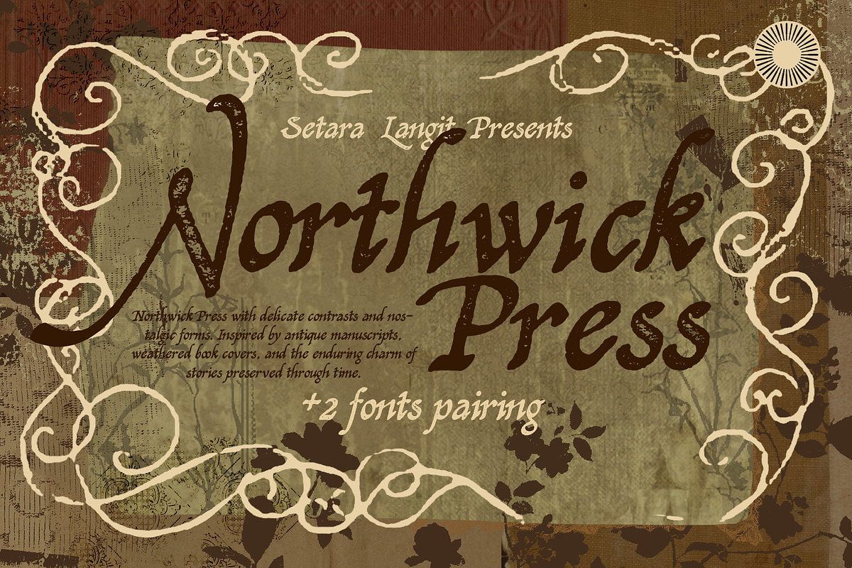Northwick Press - Heritage In Print, a Serif Font by Setara Langit CreativeStd (Photo 1 of 15)