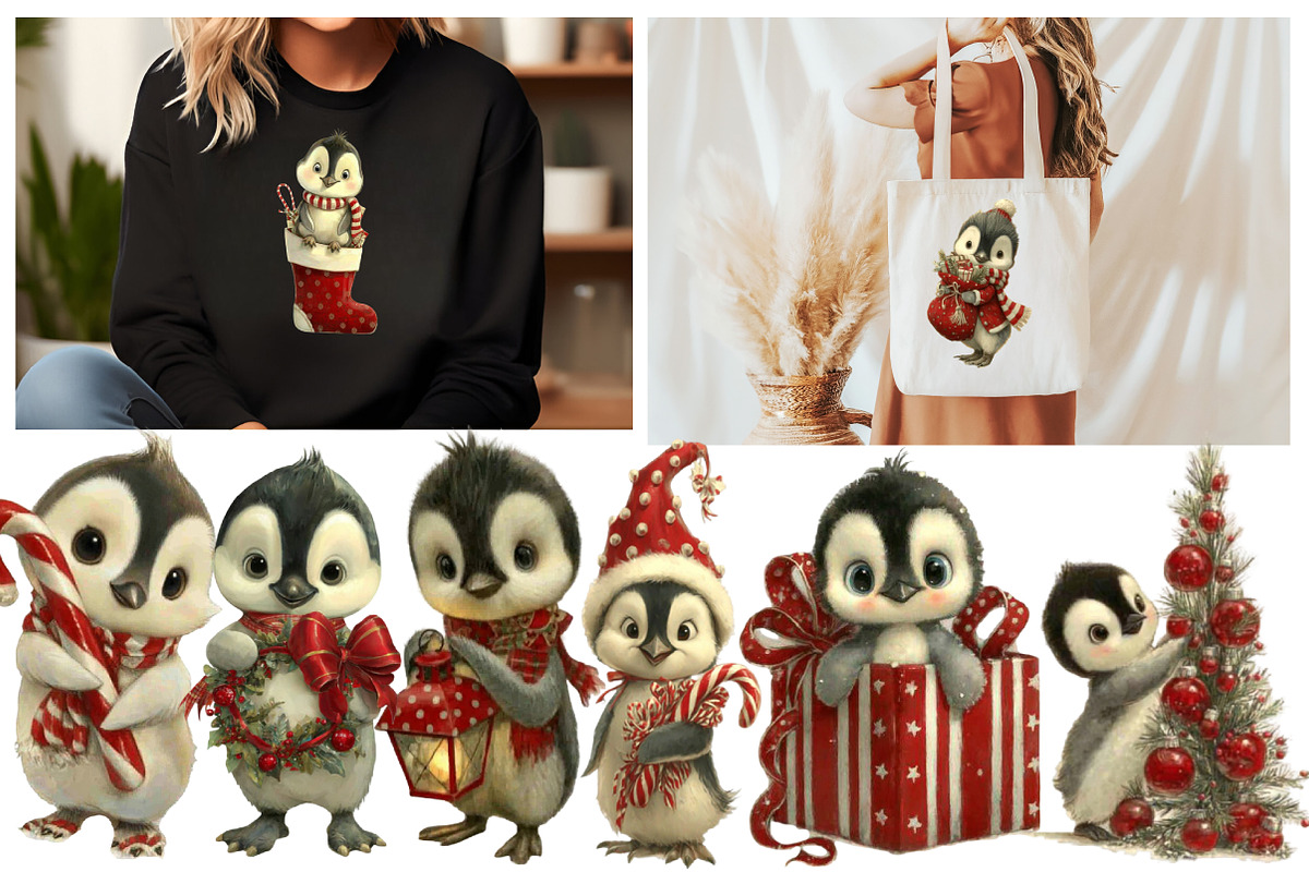 Christmas Penguin Clipart, an Illustration by Designworld (Photo 5 of 6)