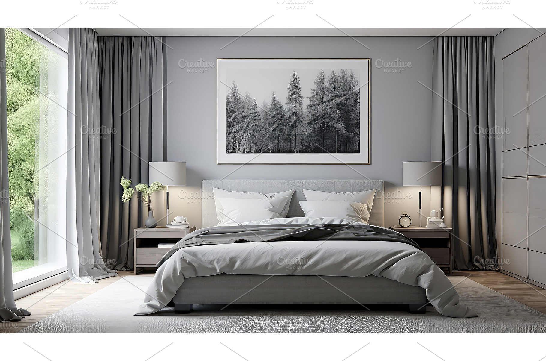 modern gray interior background ai, an Industrial Photo by pikepicture