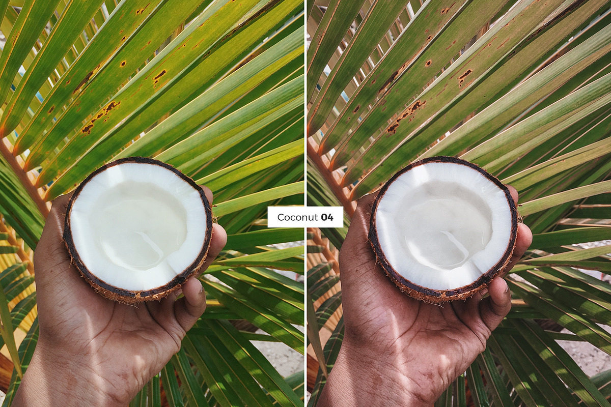 4 Lightroom Presets COCONUT, an Action Add-On by Graace Studio (Photo 8 of 8)