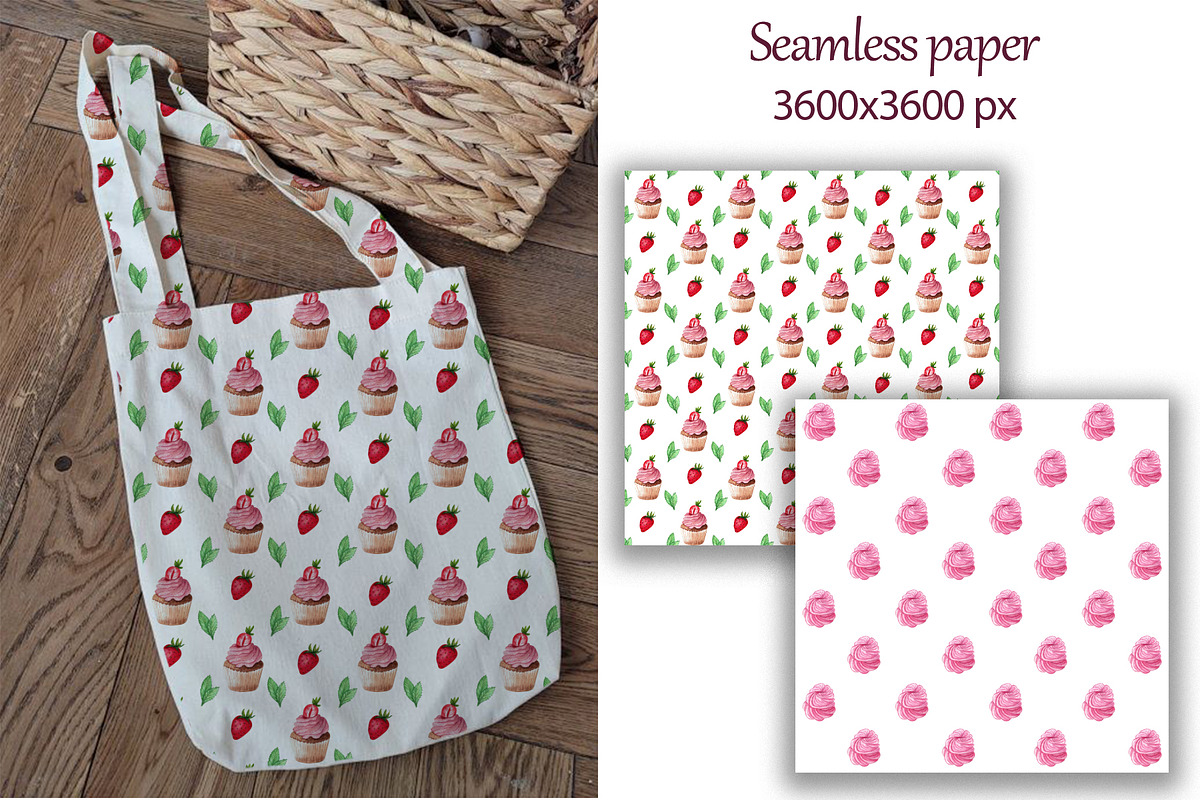 Digital Watercolor Paper. Baking., a Pattern Graphic by TetianaArt (Photo 2 of 5)