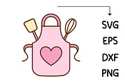 Cute Mom Kitchen Apron SVG, an Object Graphic by Creative Art (Thumbnail 2 of 6)