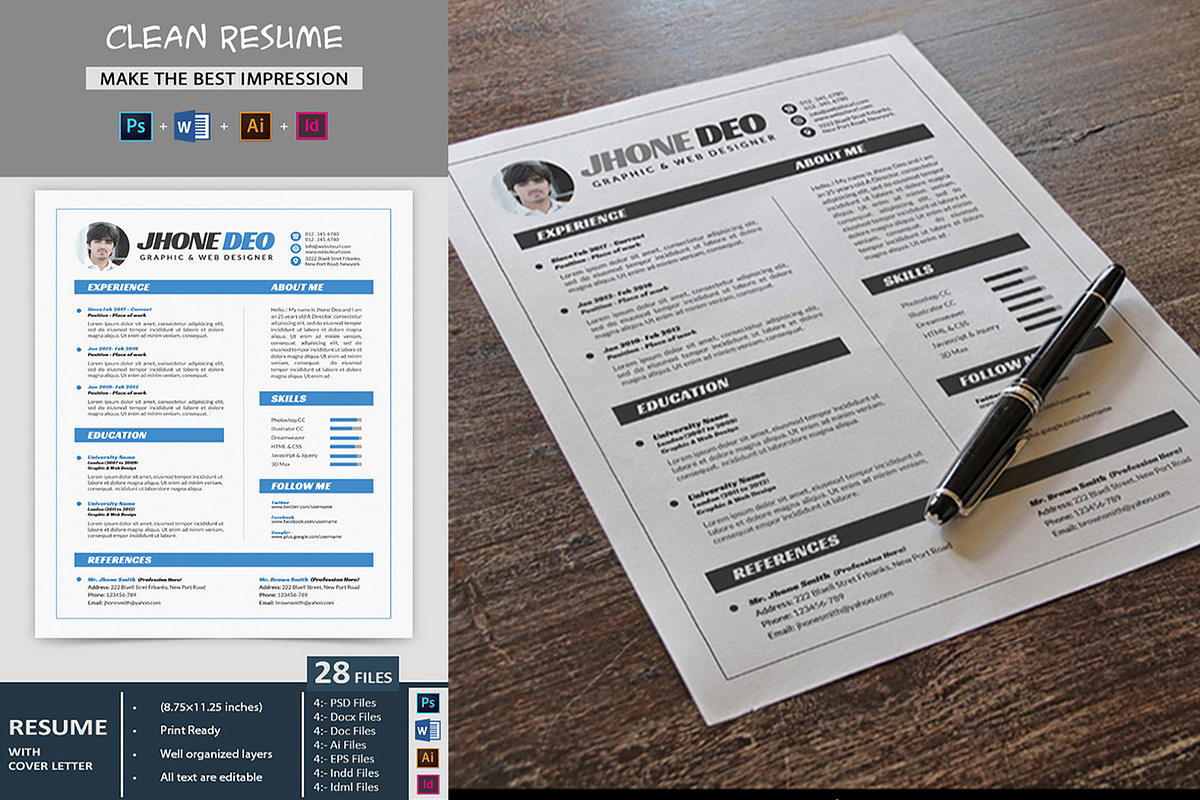 Resume/CV, a Resume Template by Artiverge (Photo 2 of 5)