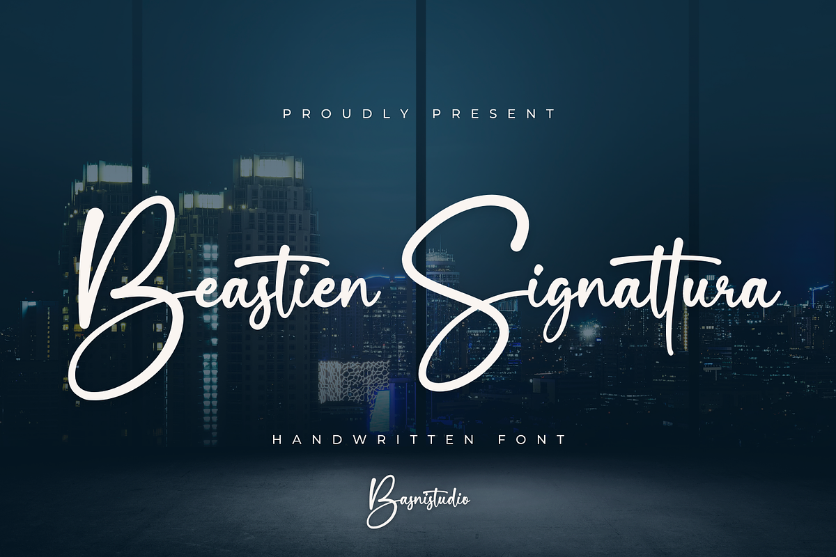 Beastien Signattura, a Handwritten Font by Basnistudio (Photo 1 of 8)