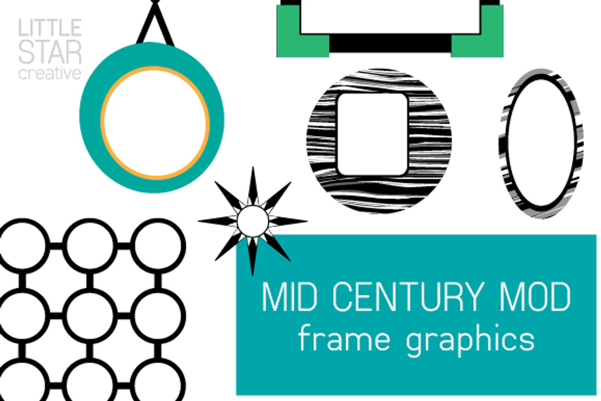 Mid Century Mod Frame Graphics, an Icon by Little Star Creative (Photo 1 of 2)