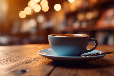 Coffee Cup on table Cafe shop Interior Blur background, a Food & Drink Photo by Natalia Klenova's Shop