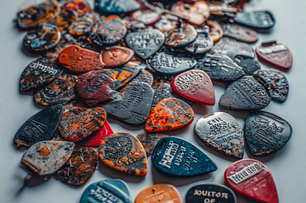 Guitar pick stock image, a Photo by ComfortQ