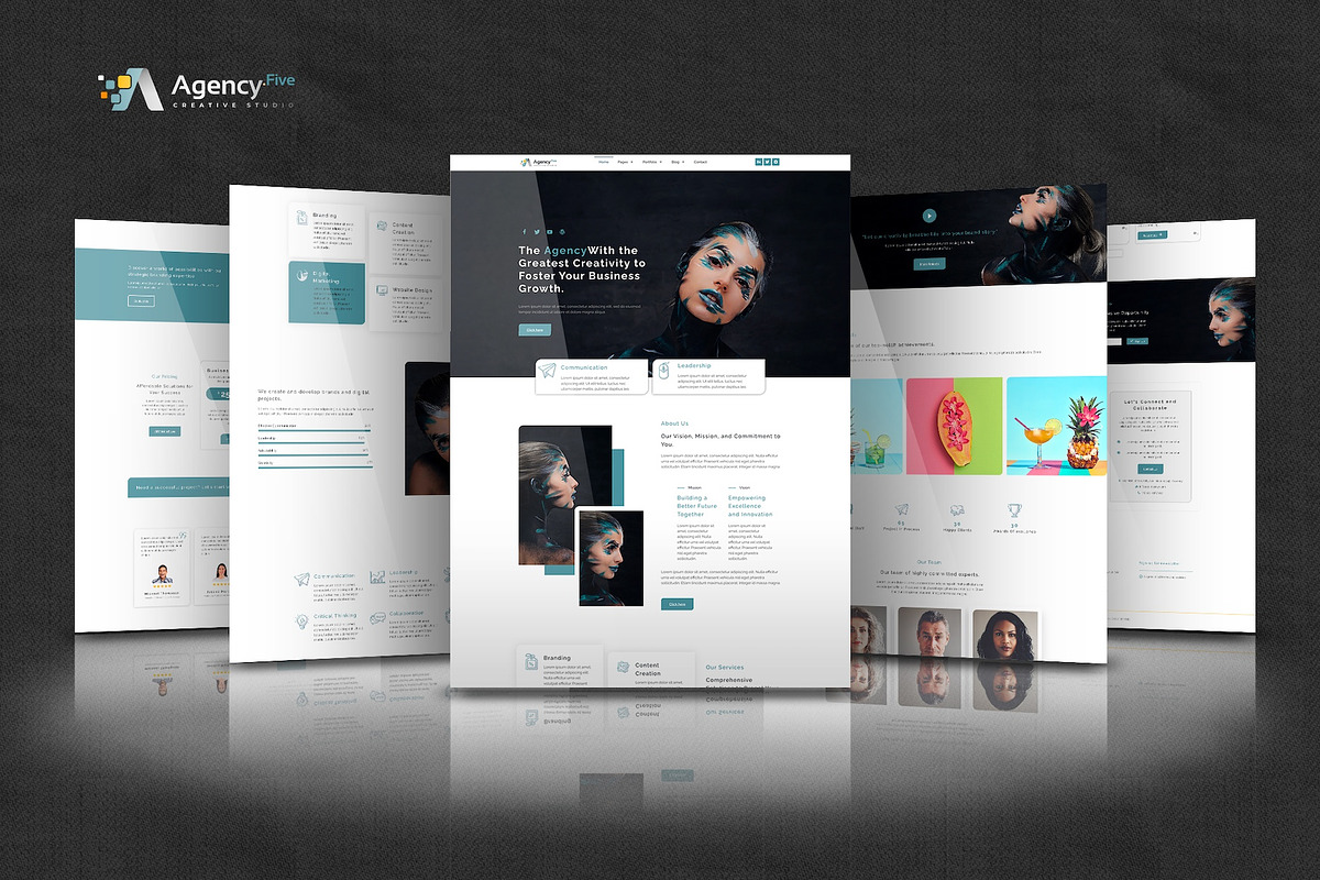Agency Five -Creative Elementor  Kit, a Websites & App Template by Select Agency Designs (Photo 3 of 8)
