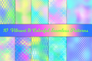 Mermaid Seamless Patterns Bundle, a Pattern Graphic by RabbitAndPencil (Thumbnail 3 of 11)