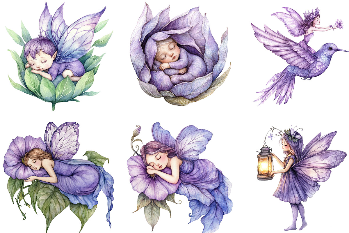 Watercolor Magical Garden, a Seasonal Illustration by DreamArtGraphic (Photo 2 of 4)