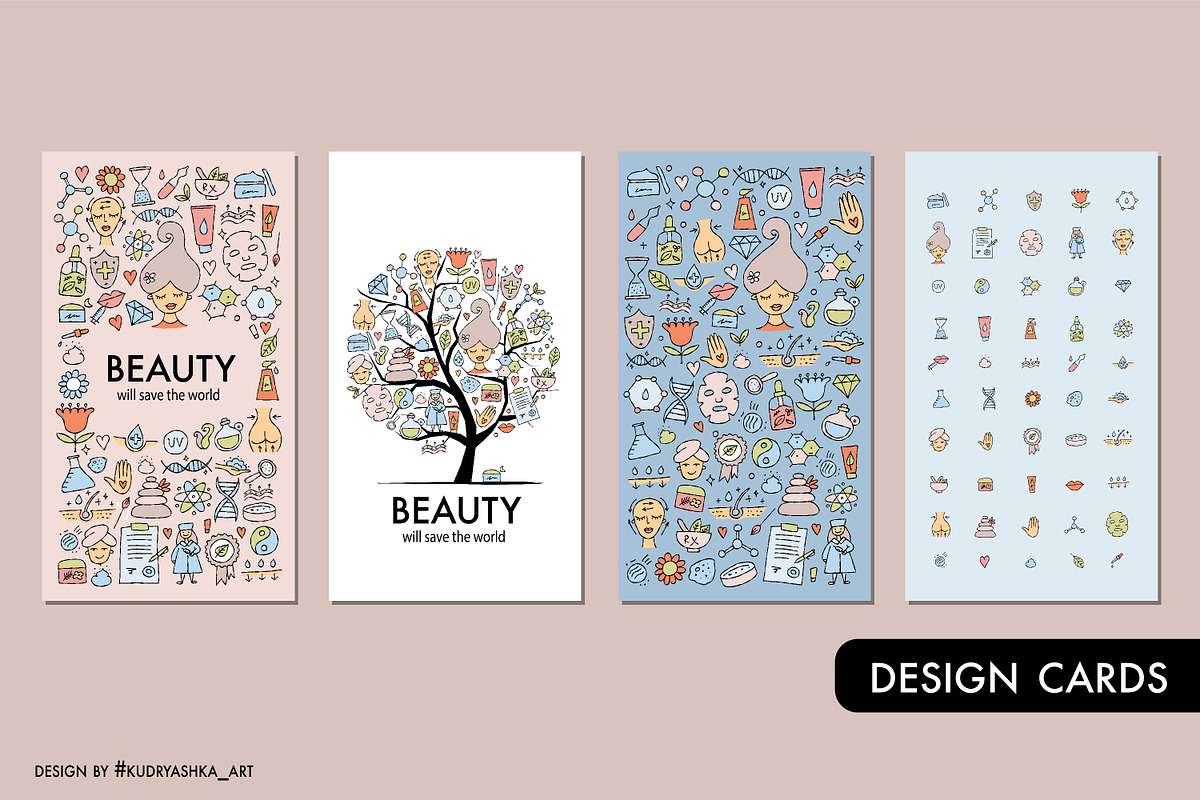 Skin Care. Cosmetology Vector Set, a Marketing Template by Kudryashka (Photo 17 of 19)
