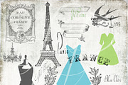 Vintage Paris- French Brush Set, a Brush Add-On by Le Paper Cafe (Thumbnail 2 of 5)