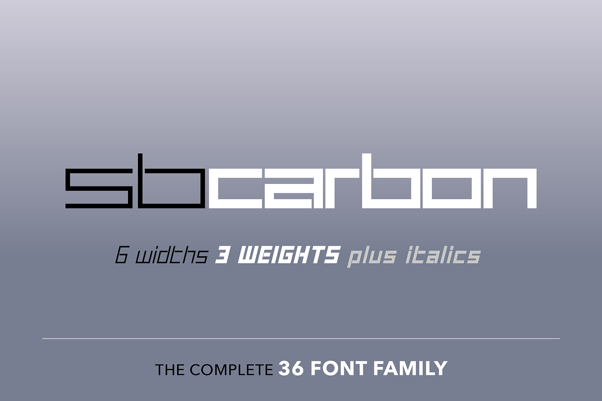 Carbon - Square font preview 2