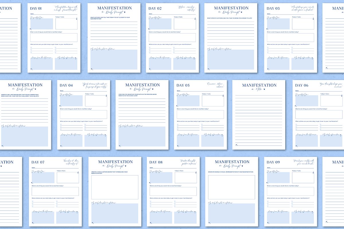 30 Day Manifestation Workbook, a Templates & Theme by The Chaos Project (Photo 4 of 5)