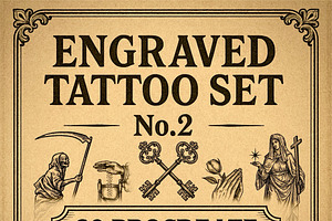 Procreate Tattoo Stamps Vol. 2