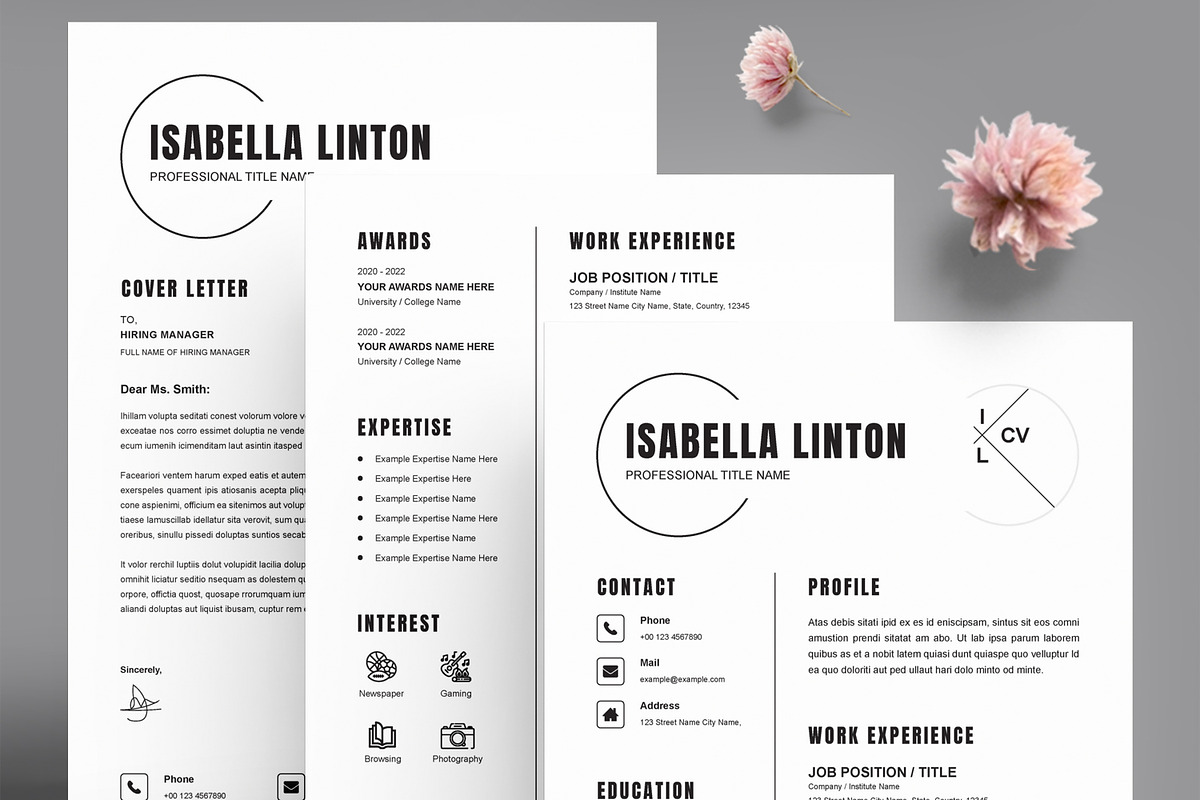 Resume Layout, a Resume Template by ContestDesign (Photo 3 of 3)