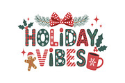 Holiday Vibes Mama Quote SVG Bundle, an Object Graphic by yasushie (Thumbnail 11 of 13)
