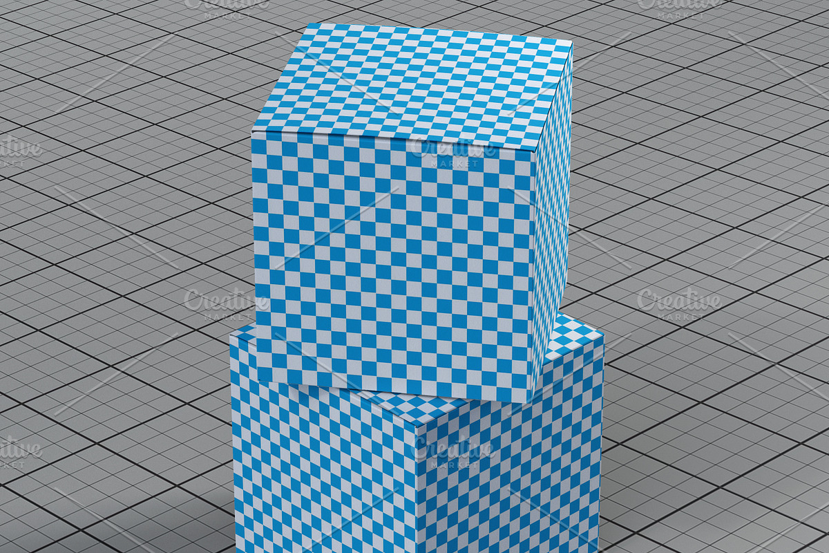 Square Box Mockup, a Cups & Container Mockup by desgiant (Photo 5 of 11)