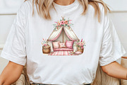 Bohemian Pink Gingham Summer Clipart, an Illustration by CraftArtStudio (Thumbnail 3 of 6)