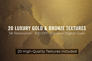 20 Gold & Bronze Grainy Textures 5K, a Background Graphic by BazziBa♥ (Thumbnail 1 of 7)