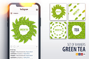Green Tea banners, a Social Media Template by Leo Edition (Thumbnail 1 of 4)