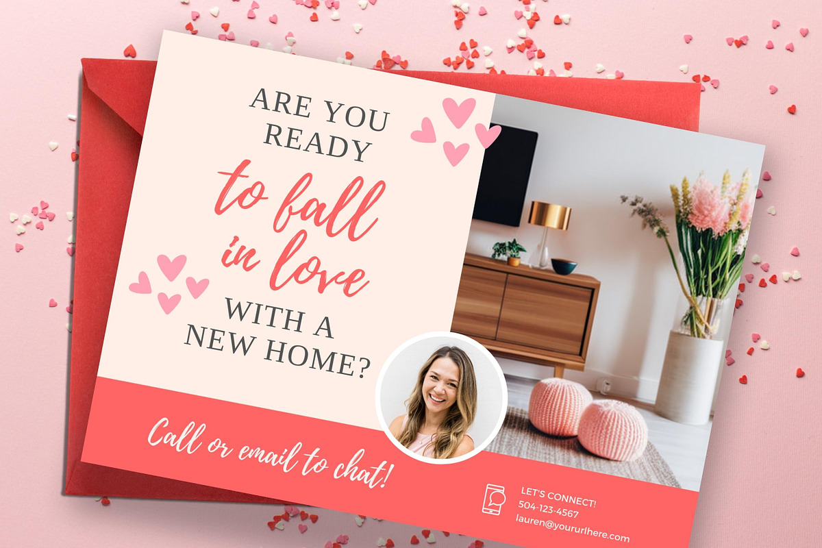 Valentine’s Real Estate Postcard, a Flyer Template by Ciera Design Templates (Photo 1 of 6)