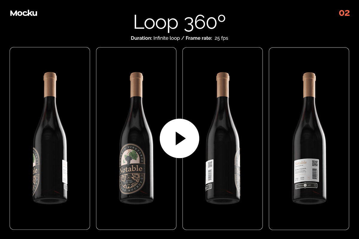 Notable - Burgundy Wine Video Mockup, a Packaging Mockup by Mocku (Photo 4 of 14)