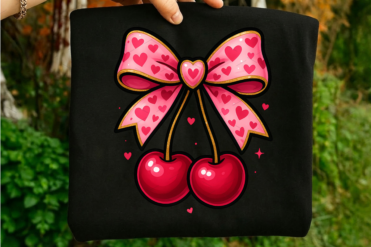 Cherry Love Valentine Coquette Heart, an Illustration by Libby Wishes (Photo 6 of 7)