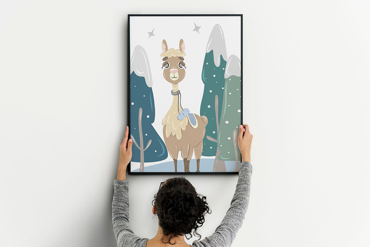 Merry Christmas Llamas vector kit, an Animal Illustration by artdreamer (Photo 4 of 4)