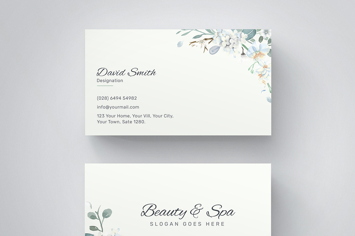 Beauty Spa Business Card, a Business Card Template by TelaTemplates (Photo 4 of 7)