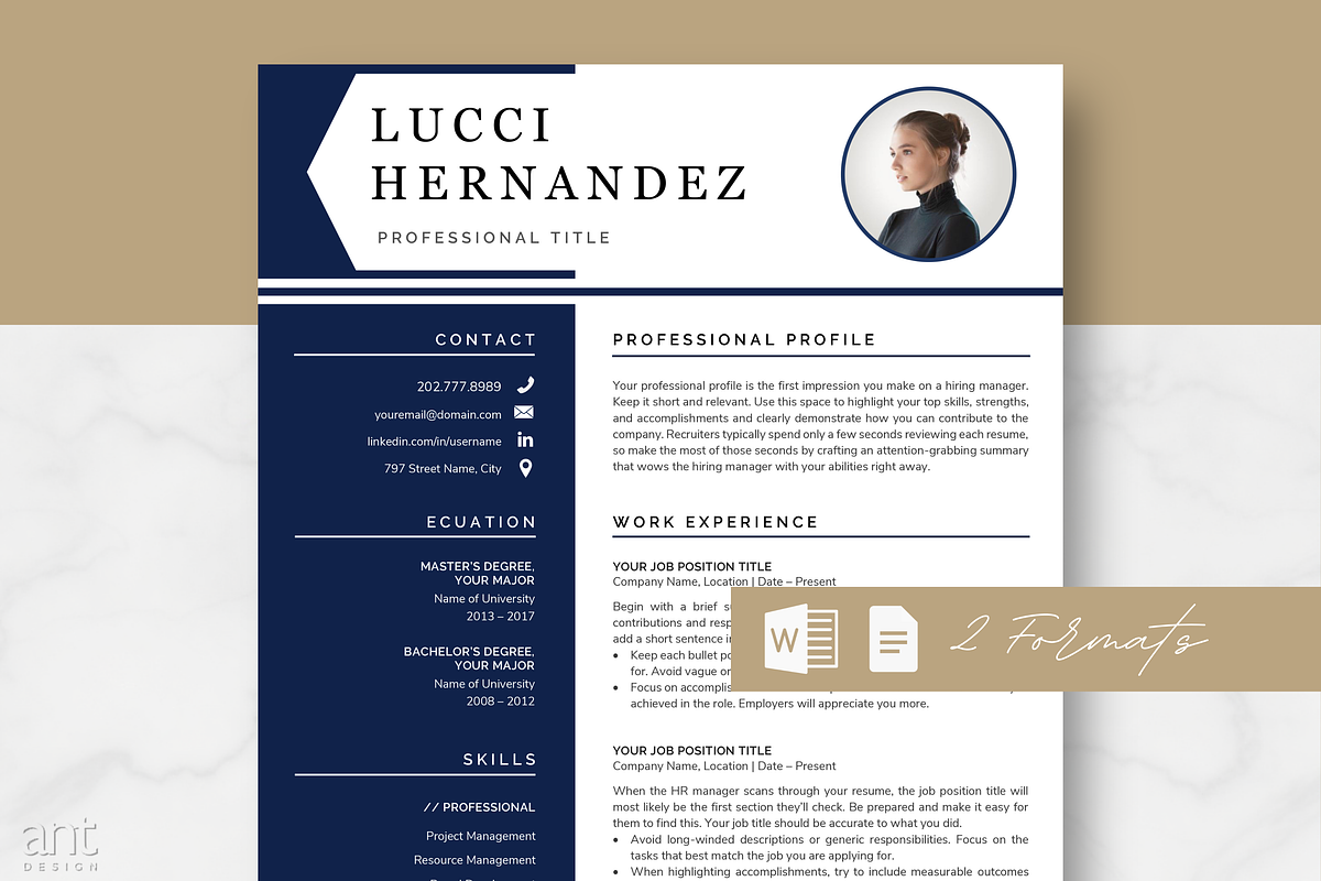 Modern Resume Template - The Lucci