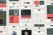HaHo Mobile UI Kit Design System, an UI Kit Template by Creative Perspective (Thumbnail 6 of 6)