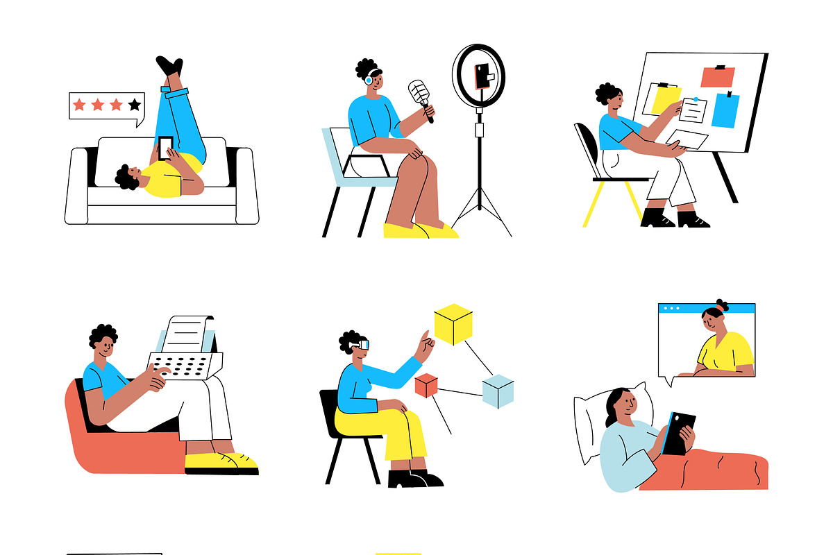 Freelancer Illustration Art Set, a Work Illustration by Vectors Market (Photo 8 of 8)