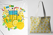 Lemon Party Patterns & Elements, a Food Illustration by KVIO (Thumbnail 6 of 6)