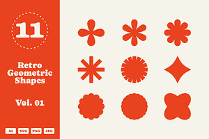 Retro Geometric Shapes – Vol. 01