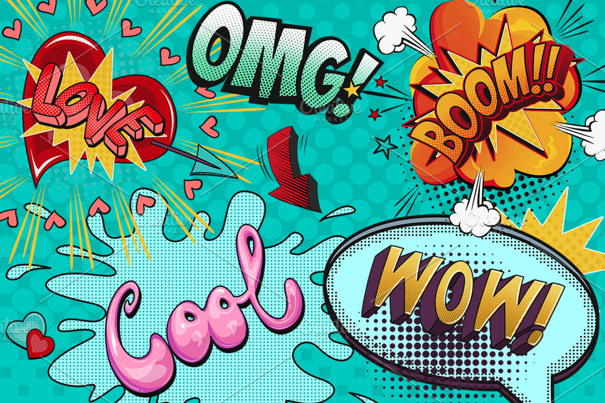 Comic Style Pop Art Girls, an Illustration by Dapper Dudell (Photo 7 of 7)