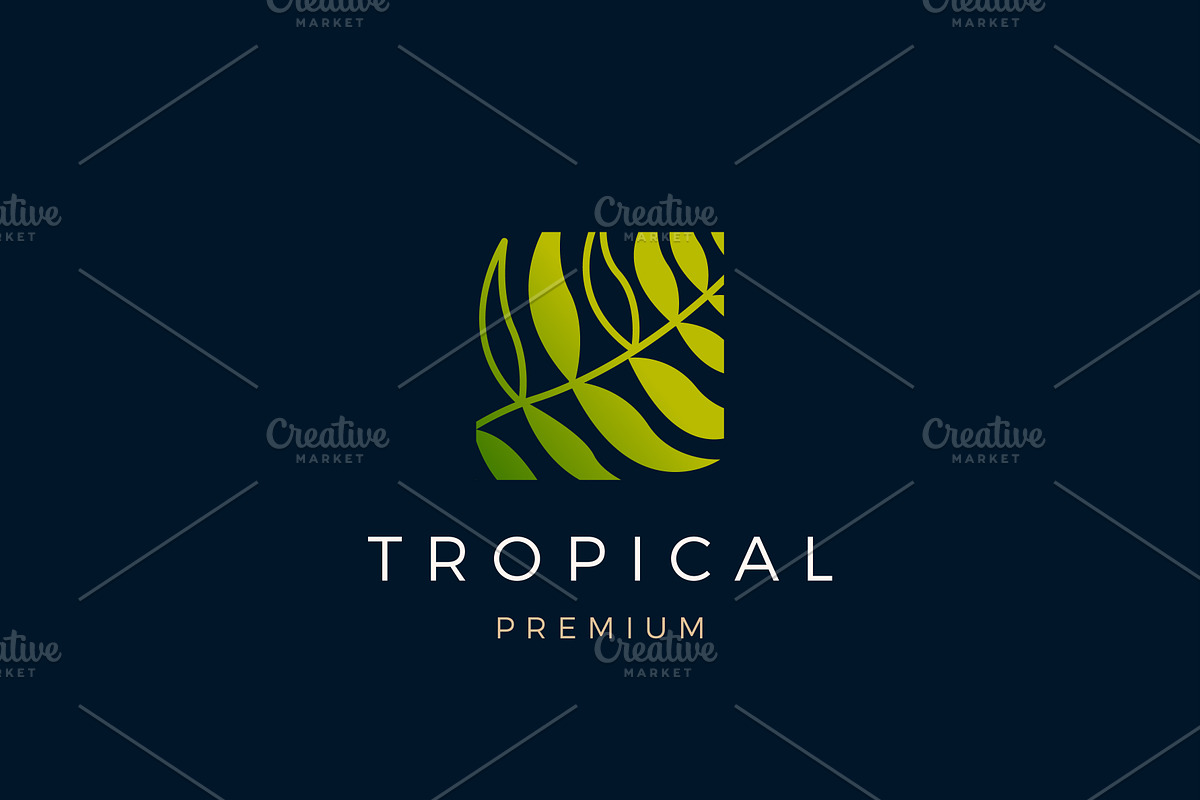 Monstera Tropical Flowers Logo