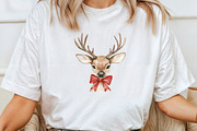 Funny Cute Christmas Reindeer Clipar, an Illustration by CraftArtStudio (Thumbnail 4 of 6)